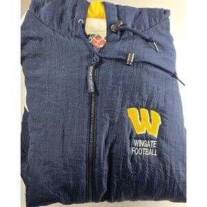 Vintage Swingster Wingate Bulldogs Hooded Puffer Jacket Sz XXL Nylon Made In USA